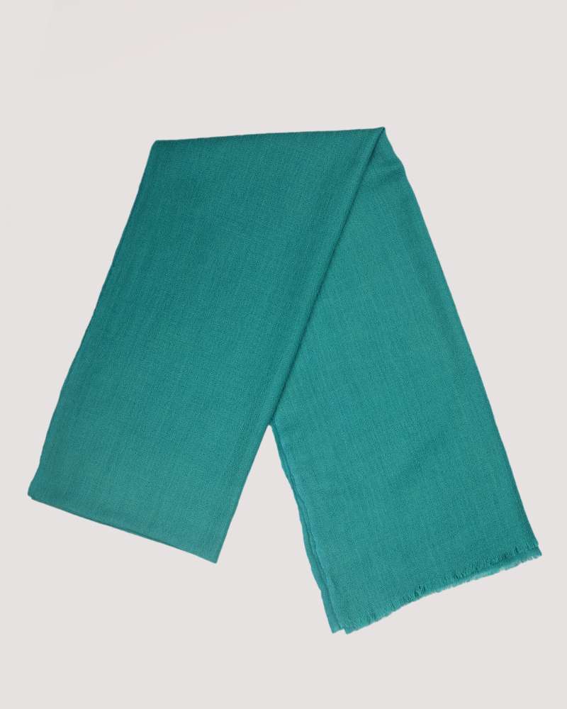 Pashmina Wool Diamond Weave Muffler Turquoise